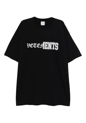 VETEMENTS printed cotton T-shirt - Black