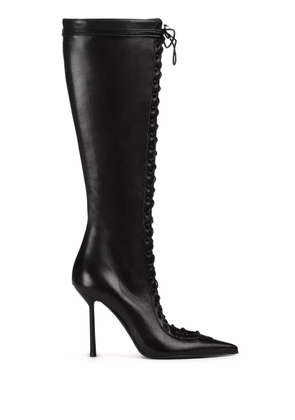 Le Silla 100mm Colette lace-up pointed-toe boots - Black