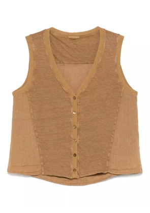 Transit panelled vest - Brown