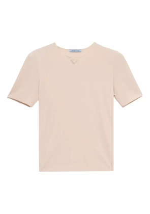 Prada triangle-logo T-shirt - Pink