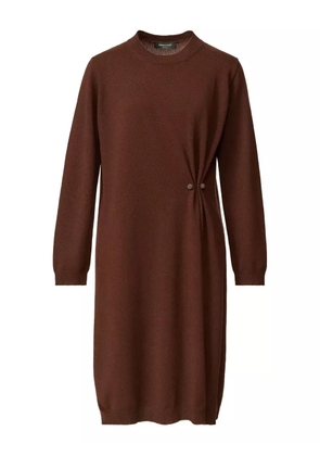 Fabiana Filippi button-detail side-twist dress - Brown