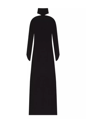 Courrèges cut-out long-sleeve gown - Black