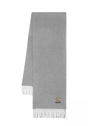 Moschino fringed scarf - Grey