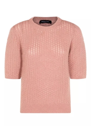 Fabiana Filippi textured short-sleeve sweater - Pink