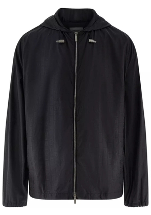 Ferragamo Gancini-jacquard rain jacket - Black