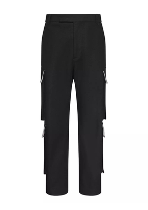 Thom Browne cargo zip-detail straight-leg trousers - Black