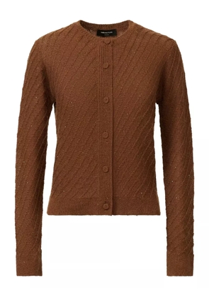 Fabiana Filippi sequin-embellished ribbed-knit cardigan - Brown