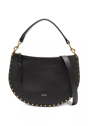 ISABEL MARANT Oskan studded half-moon tote bag - Black