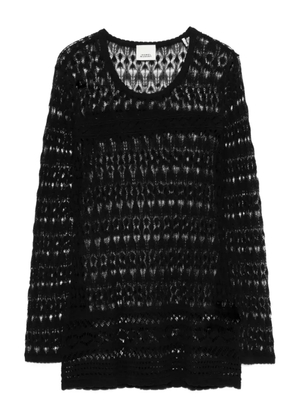 ISABEL MARANT crochet bell-sleeve top - Black