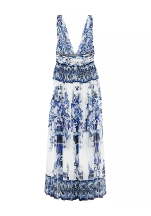 Dolce & Gabbana floral-print dress - Blue