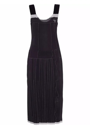 Prada sleeveless silk midi dress - Black