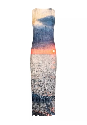 Roberto Cavalli photograph-print maxi dress - Blue
