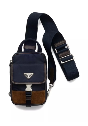 Prada Re-Nylon triangle-logo shoulder bag - Blue