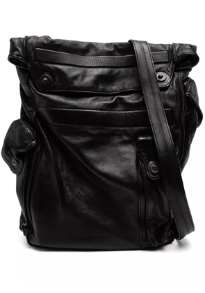 Julius coated large gasmask bag - Black