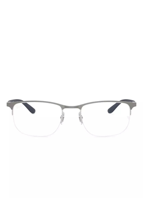 Ray-Ban RB6513 metal-frame rectangular glasses - Silver