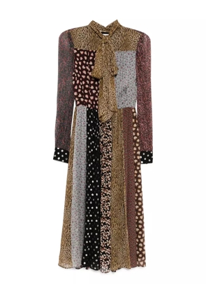 Saint Laurent Pre-Owned patchwork Dress - Black