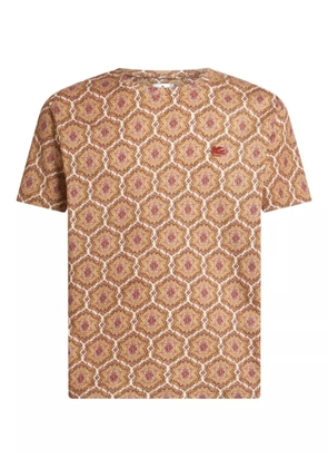 ETRO paisley-print cotton t-shirt - Brown