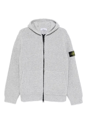Stone Island fisherman's-knit cardigan - Grey