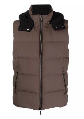 Moorer high-neck padded gilet - Green