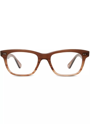Garrett Leight square-frame glasses - Brown