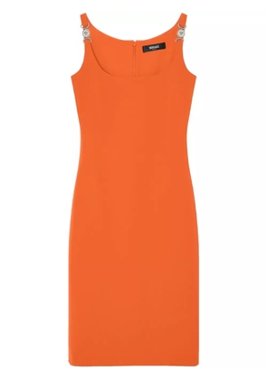 Versace scoop-neck midi dress - Orange