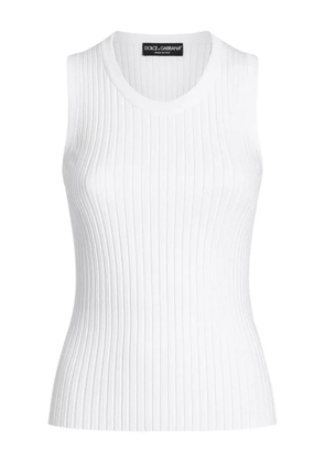 Dolce & Gabbana ribbed top - White