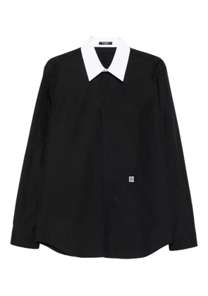Balmain contrast-collar shirt - Black
