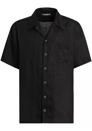 Dolce & Gabbana embroidered-logo shirt - Black