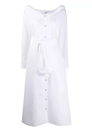 Kenzo tie-waist button-through midi dress - White