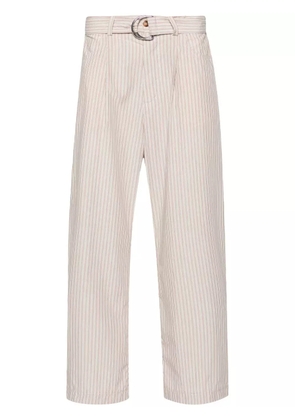 Nanushka Ferre pinstriped belted trousers - Brown