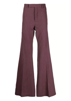 Rick Owens flared wool trousers - Purple