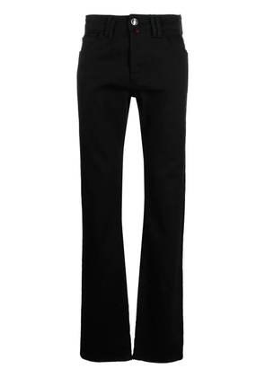 Billionaire logo-embroidered straight-leg jeans - Black