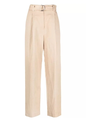 MSGM belted straight-leg trousers - Neutrals