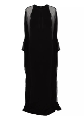 TOM FORD semi-sheer-panelled maxi dress - Black