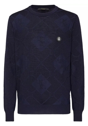 Billionaire intarsia-knit jumper - Blue