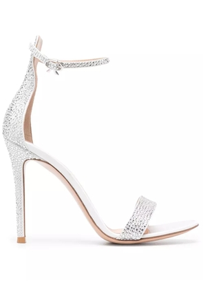 Gianvito Rossi crystal-embellished 110mm sandals - White