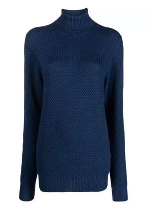 Fileria roll-neck virgin wool jumper - Blue