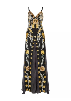 Temperley London Remi floral-embroidered maxi dress - Black