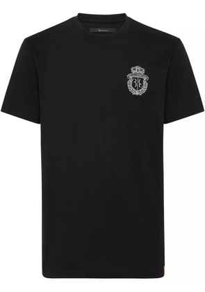 Billionaire Embroidered Crest T-Shirt - Black
