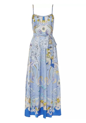 Temperley London Carline-print slip dress - Blue