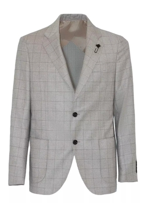 Lardini Prince-of-Wales-check blazer - Neutrals