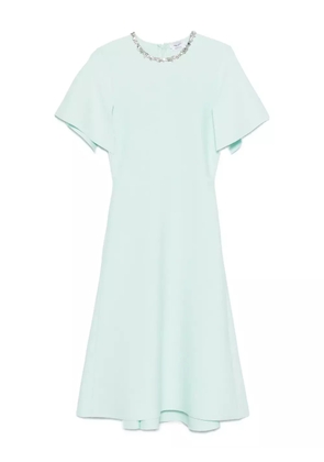 Alexander McQueen embellished short-sleeve midi dress - Blue