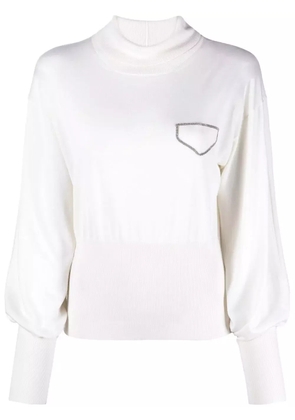 Fabiana Filippi Monili-detail knitted jumper - White