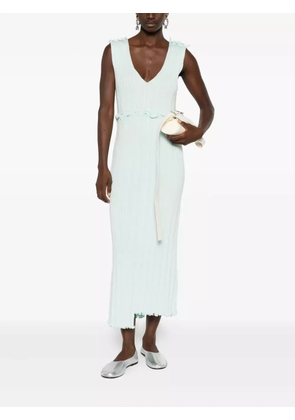 Jil Sander asymmetric midi dress - Blue