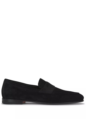 Santoni suede penny loafers - Black