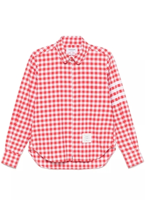 Thom Browne gingham-check flannel shirt - Red