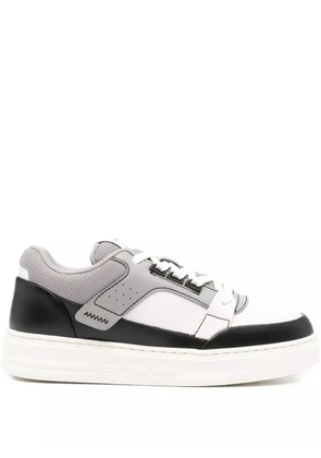 Emporio Armani lace-up leather sneakers - White