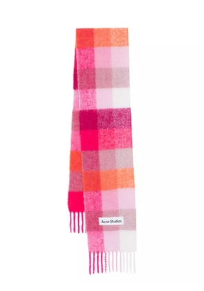 Acne Studios checked scarf - Pink