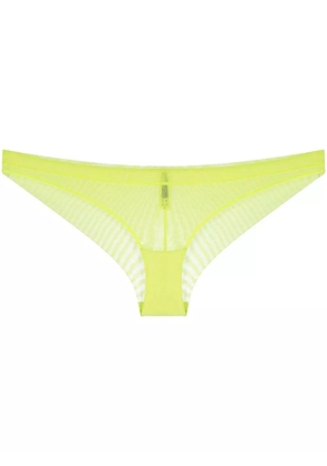 Maison Close Corps à Corps Neon sheer briefs - Yellow