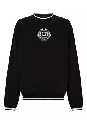 Dolce & Gabbana logo-detail ribbed-knit sweater - Black